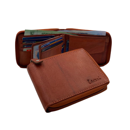 Fullzip leather mens Wallet #1406CZ