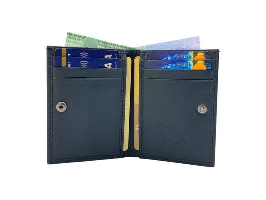 Slim Bifold Inside Button Card & Cash Wallet # RFID 1977L