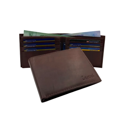 Antq, Smooth Leather Wallet With Inside Leather Lining  # 1699