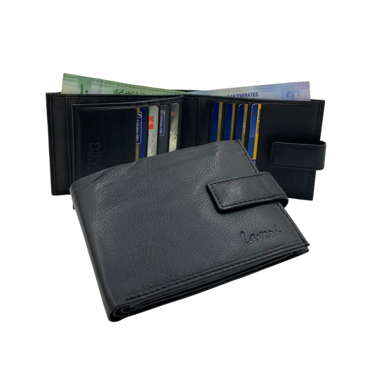Antq, Smooth Leather Wallet With Inside Leather Lining # 1888L