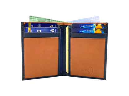 Slim Bifold Cards & Cash Wallet # RFID 1977