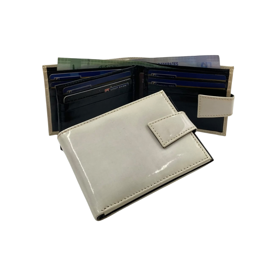 Classic Men's Waterproof Bifold Leather Wallet with Flip ID Window #1728L