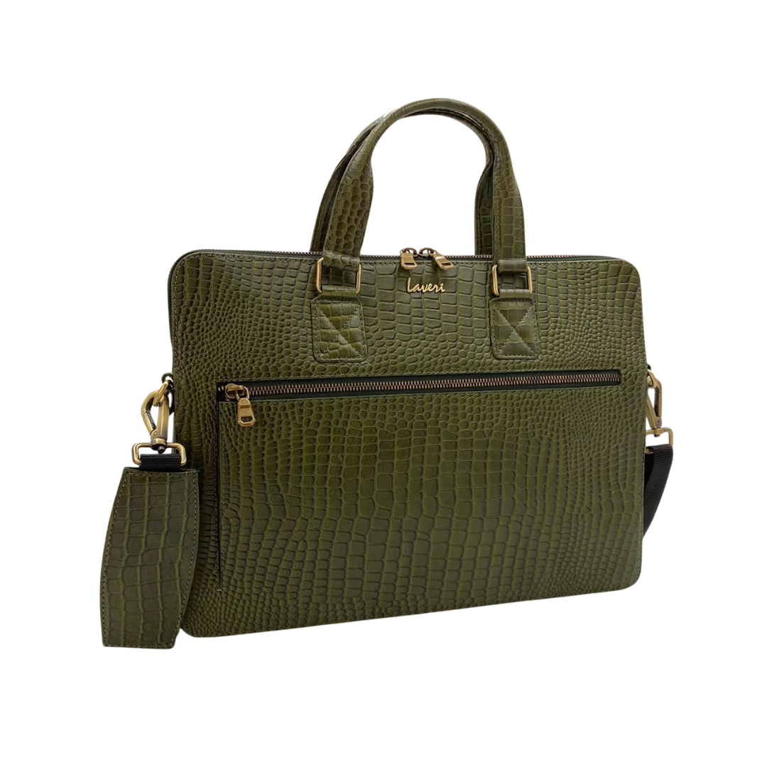 Expandable Leather Laptop Organiser Premium  # 2857S
