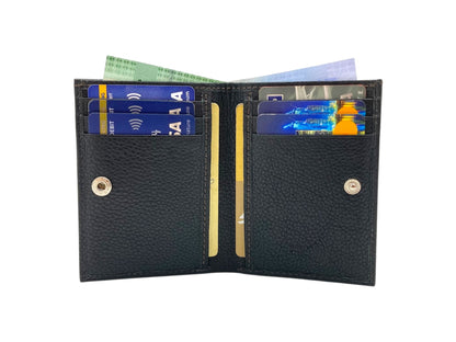 Slim Bifold Inside Button Card & Cash Wallet # RFID 1977BL