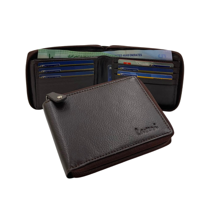 Fullzip leather mens Wallet #1013Z