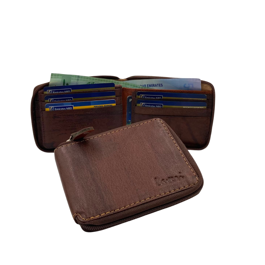 Fullzip leather mens Wallet #1541Z
