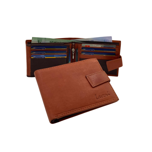 Antq, Smooth Leather Wallet Inside Leather Lining # 1013L