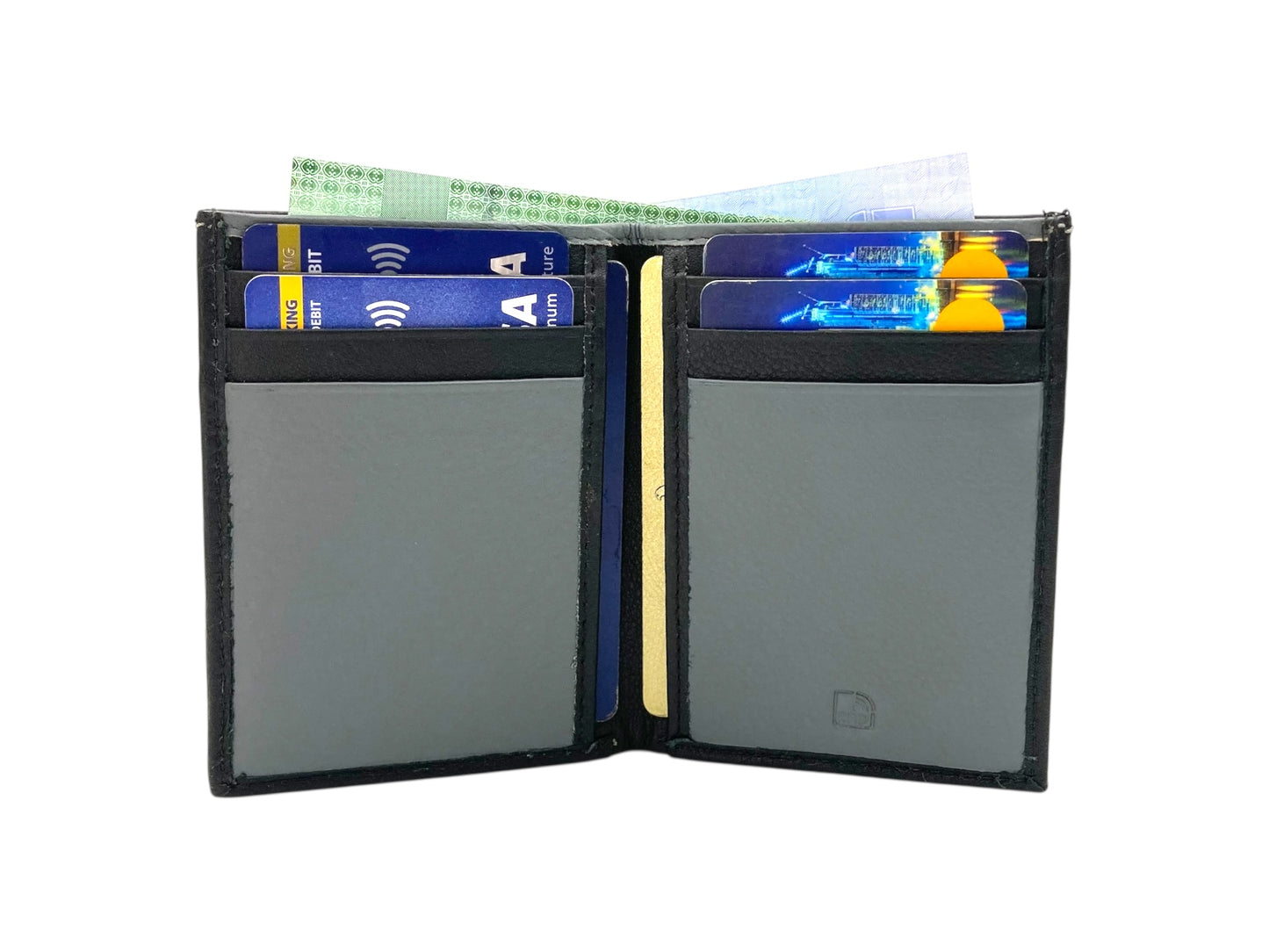 Slim Bifold Cards & Cash Wallet # RFID 1977