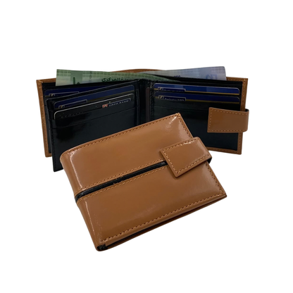 Classic Men's Waterproof Bifold Leather Wallet with Flip ID Window #1728L (C.L.)
