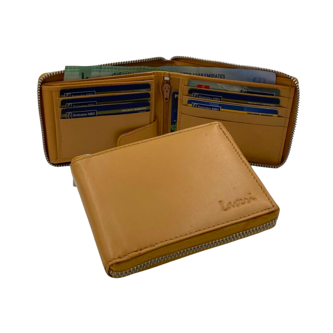 Fullzip leather mens Wallet #1013Z