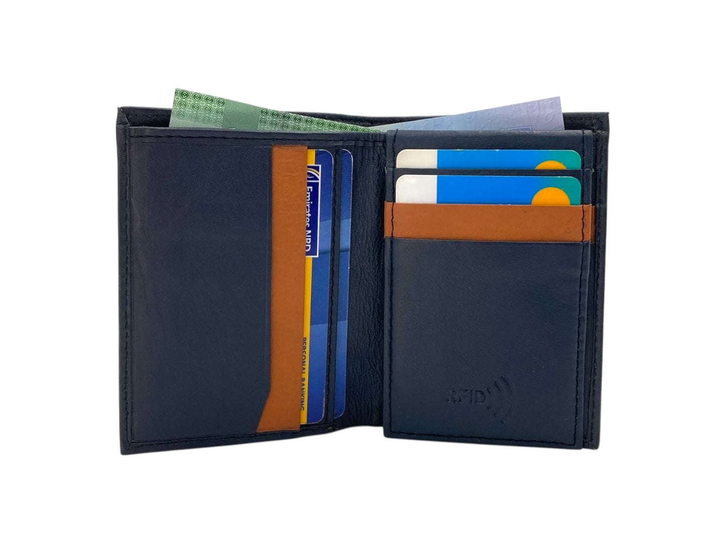 Small Bifold Cards Wallet # RFID 4017 ELASTIC