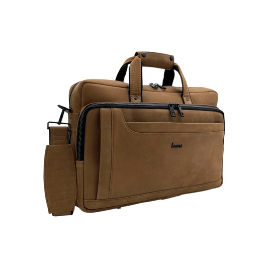 City Expandable Classic Vintage Leather Laptop Bag # 2868