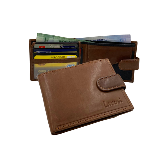 Antq, Smooth Leather Wallet With Inside Leather Lining # 1981CL