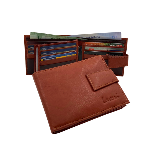 Antq, Smooth Leather Wallet Inside Leather Lining  # 983AL