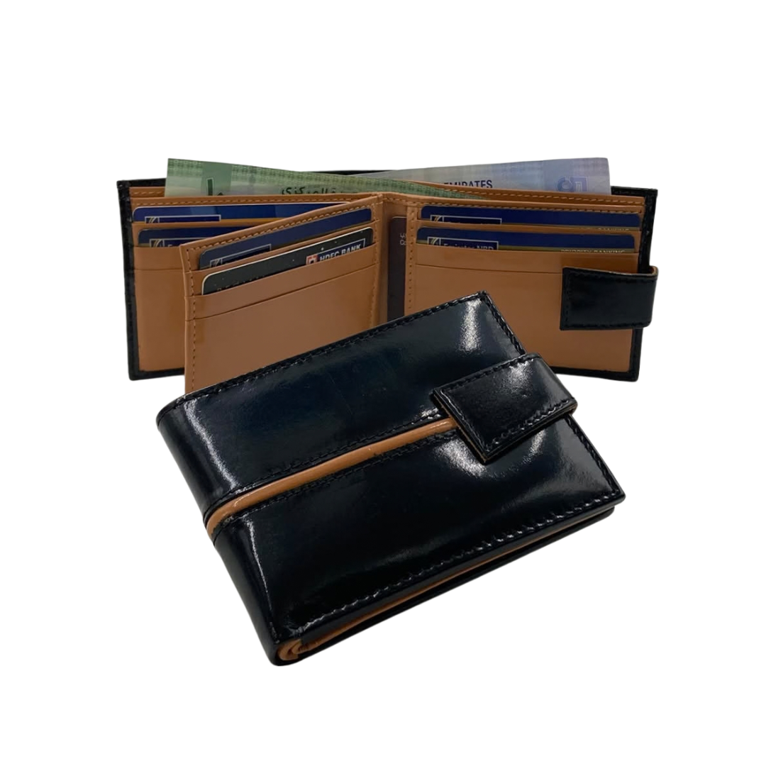 Classic Men's Waterproof Bifold Leather Wallet with Flip ID Window #1728L (C.L.)