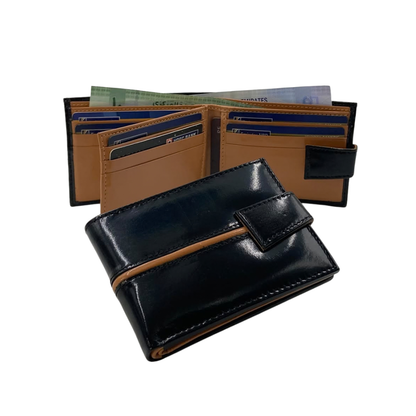 Classic Men's Waterproof Bifold Leather Wallet with Flip ID Window #1728L (C.L.)