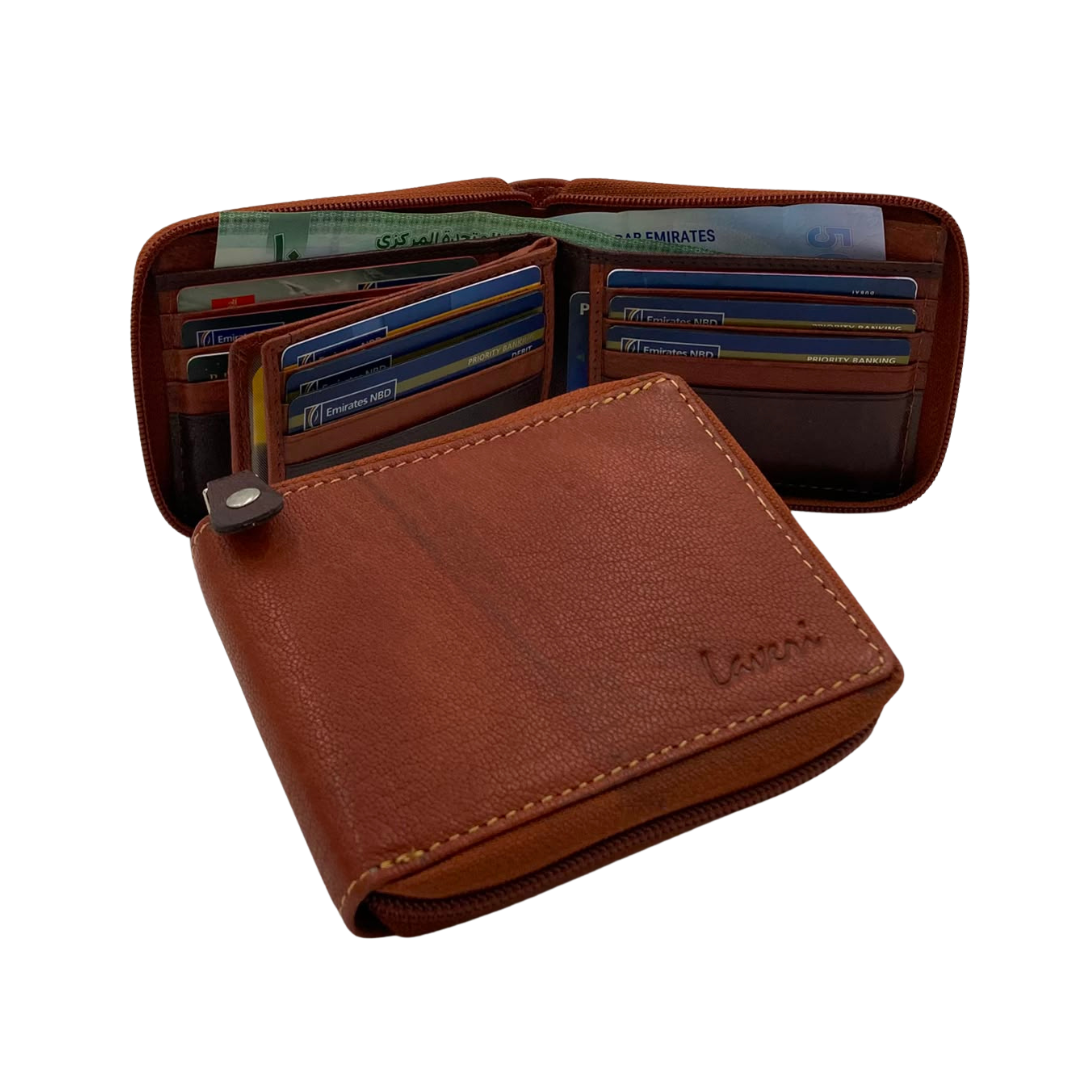 Fullzip leather mens Wallet #983AZ