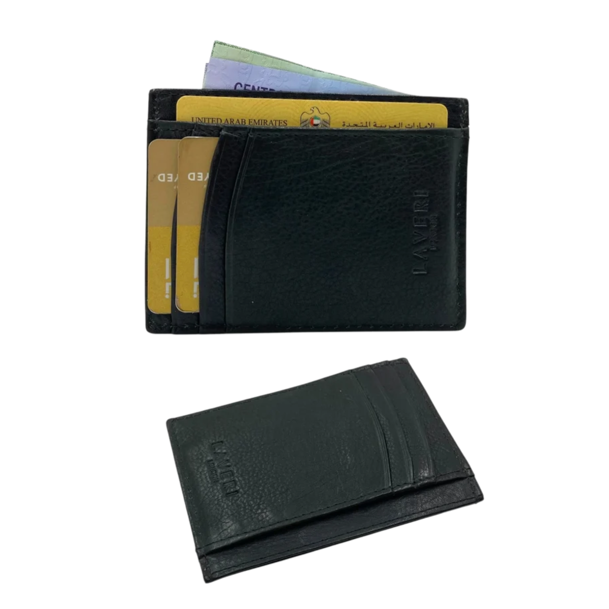 Super Slim Soft Genuine Leather Card Holder, Mini Credit Card Wallet # 1598N