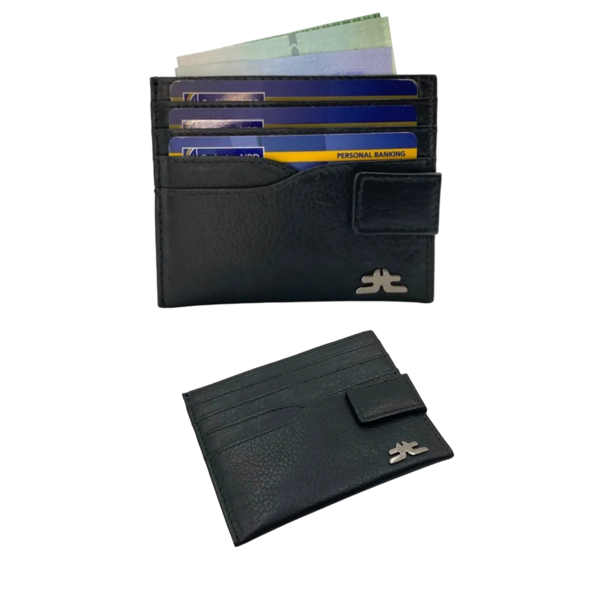 Slim Card Case & Cash Wallet Compact Size # 4257BL
