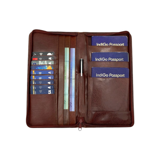 Fullzipper Family Passport Holder & Long Card Wallet # 1672Z