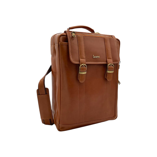 Italian Leather Backpack + Laptop Bag # 2890