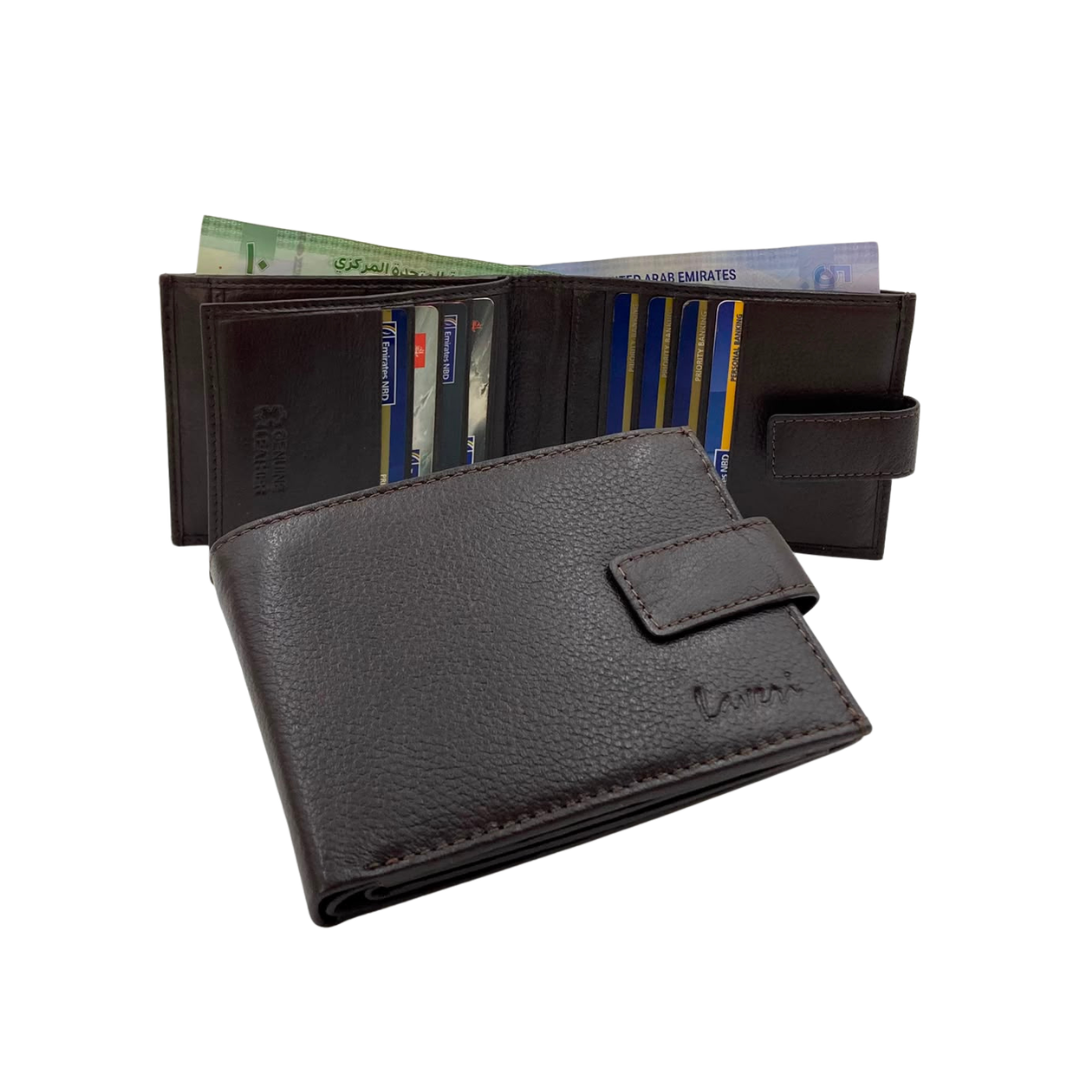 Antq, Smooth Leather Wallet With Inside Leather Lining # 1888L