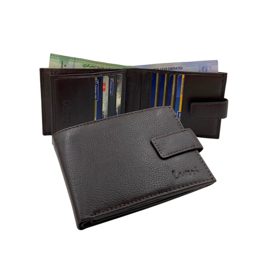 Antq, Smooth Leather Wallet With Inside Leather Lining # 1888L