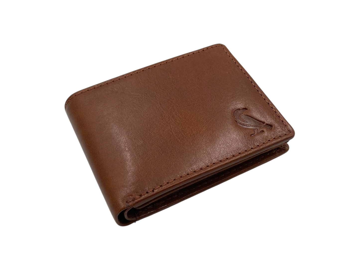 VacaPelle 10-12 Card & Zip-Coins Billfold Genuine Leather Wallet # 1426C