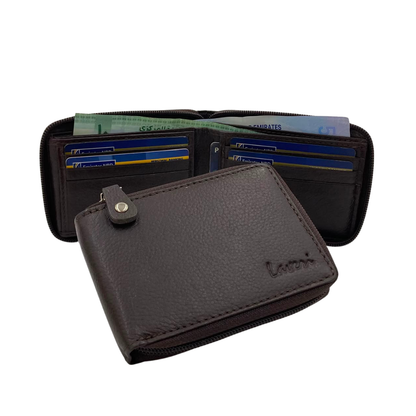 Fullzip leather mens Wallet #1756Z