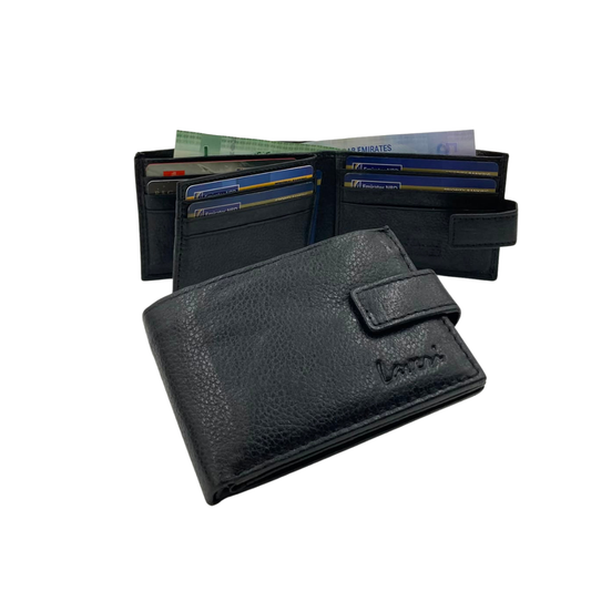 Mens Genuine Leather Mens wallet Leather Lined Bi fold Wallet For Men # 1074NL