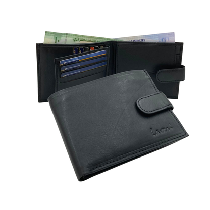 Mens Genuine Leather Mens wallet Leather Lined Bi fold Wallet For Men # 797FCL