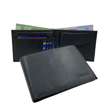 Antq, Smooth Leather Wallet With Inside Leather Lining # 1886C