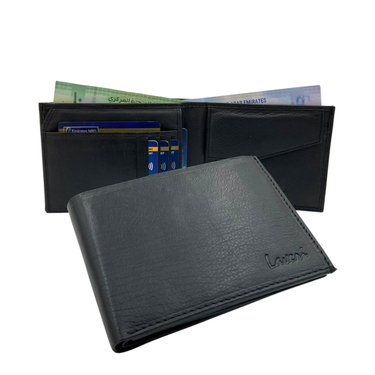 Antq, Smooth Leather Wallet With Inside Leather Lining # 1886C