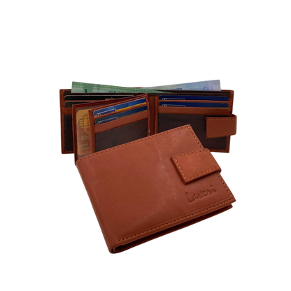 Mens Genuine Leather Mens wallet Leather Lined Bi fold Wallet For Men # 892L