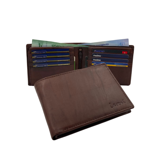 Antq, Smooth Leather Wallet With Inside Leather Lining # 1244