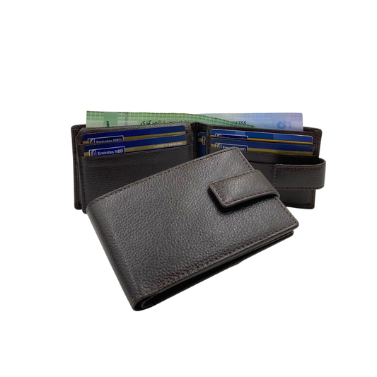 Pebble Texture 9 Card Slots Wallet # 1020BL