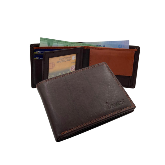 Antq, Smooth Leather Wallet With Inside Leather Lining # 1350B