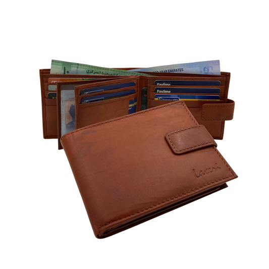 Antq, Smooth Leather Wallet With Inside Leather Lining # 1406AL