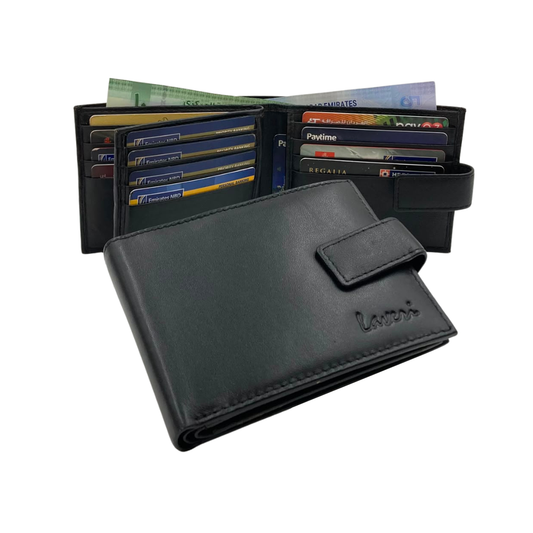 Antq, Smooth Leather Wallet Inside Leather Lining # 1261L