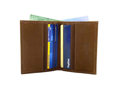Slim Photo-ID Bifold Cards & Cash Wallet # RFID 1274AM