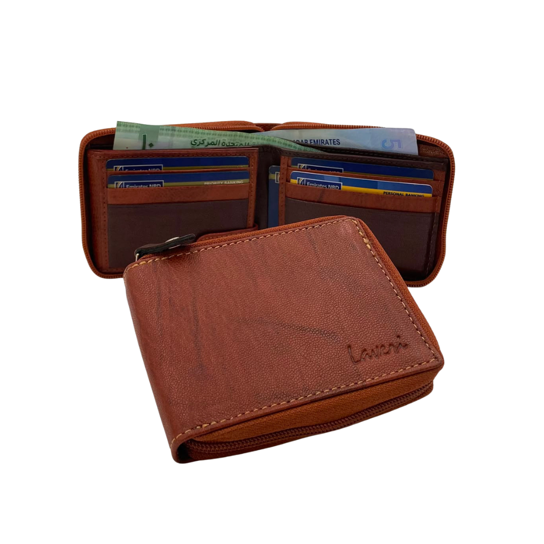 Fullzip leather mens Wallet #1426Z