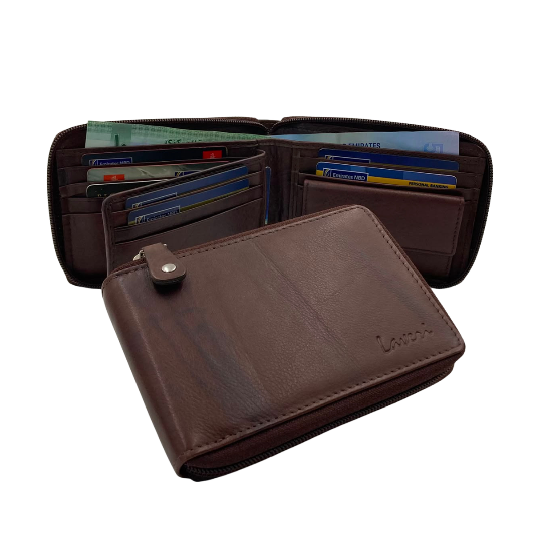 Fullzip leather mens Wallet #4094BZ