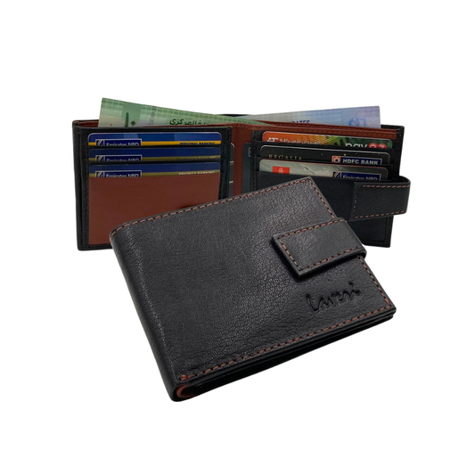 Antq, Smooth Leather Wallet Inside Leather Lining # 1426L