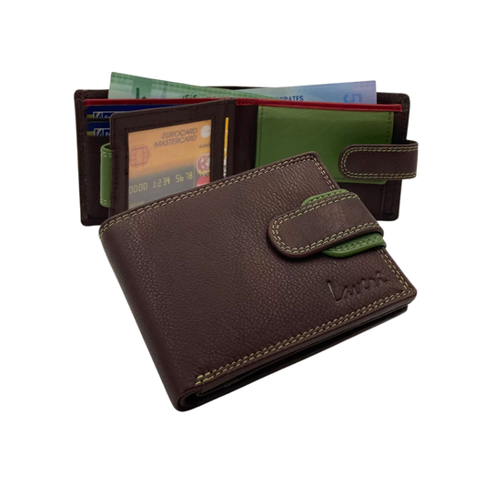 Antq, Smooth Leather Wallet With Inside Leather Lining # 1350CBL