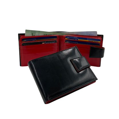 Classic Men's Waterproof Bifold Leather Wallet with Flip ID Window #1729 L