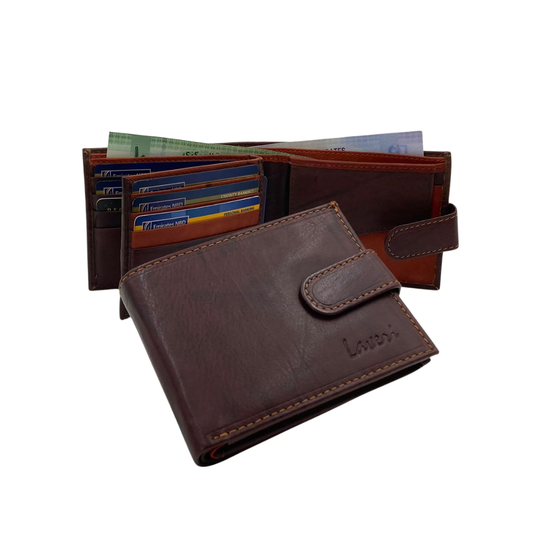 Antq, Smooth Leather Wallet With Inside Leather Lining # 1005CL