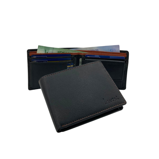 Antq, Smooth Leather Wallet Inside Leather Lining # 1250C