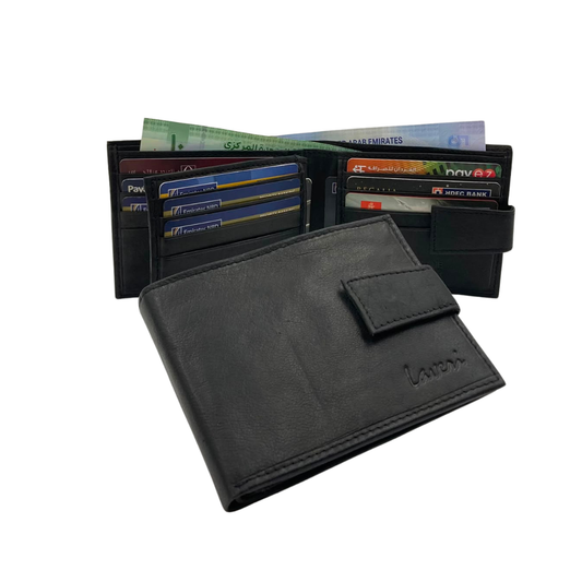Antq, Smooth Leather Wallet With Inside Leather Lining  # 1326L