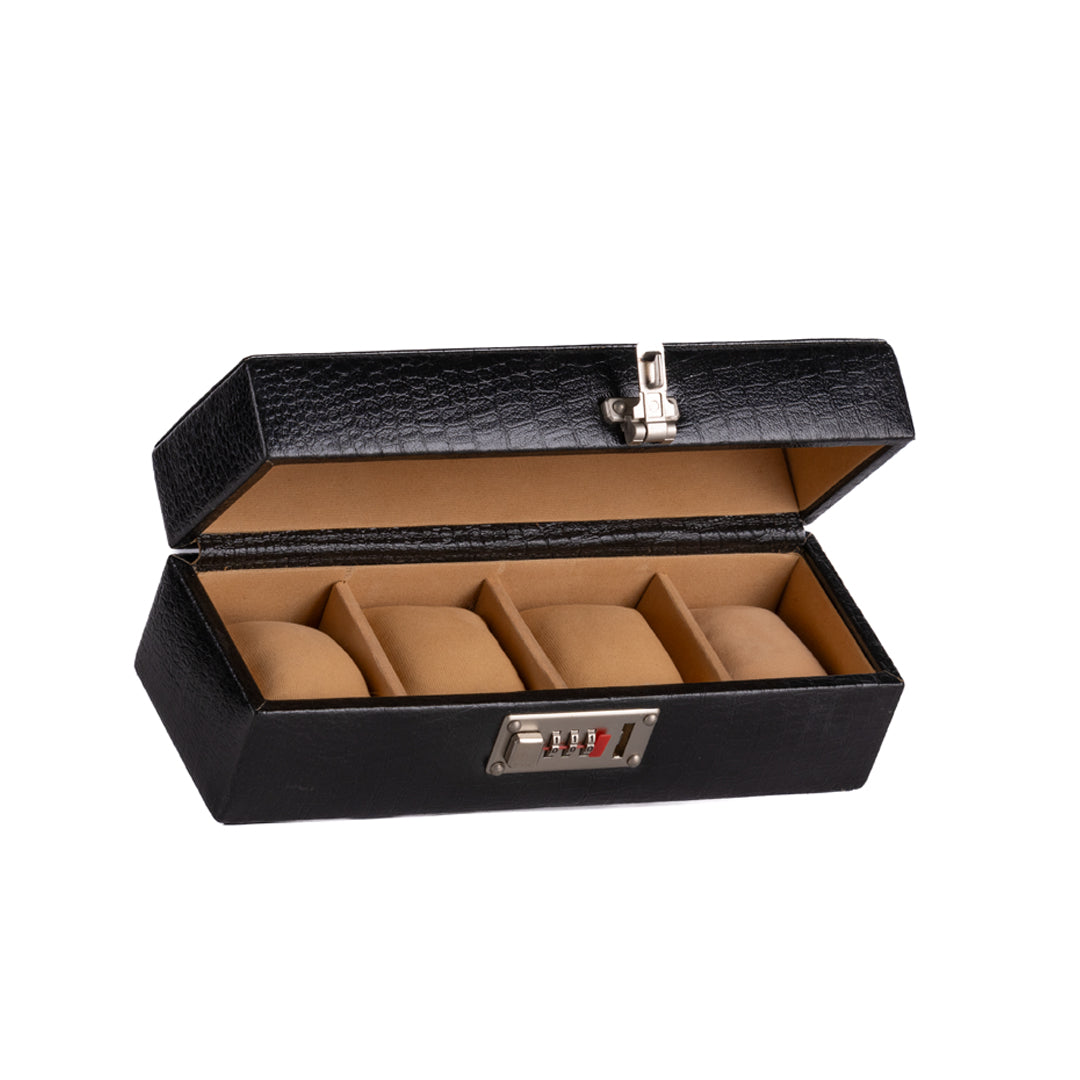 4 Slot Genuine Leather Premium Watch Box