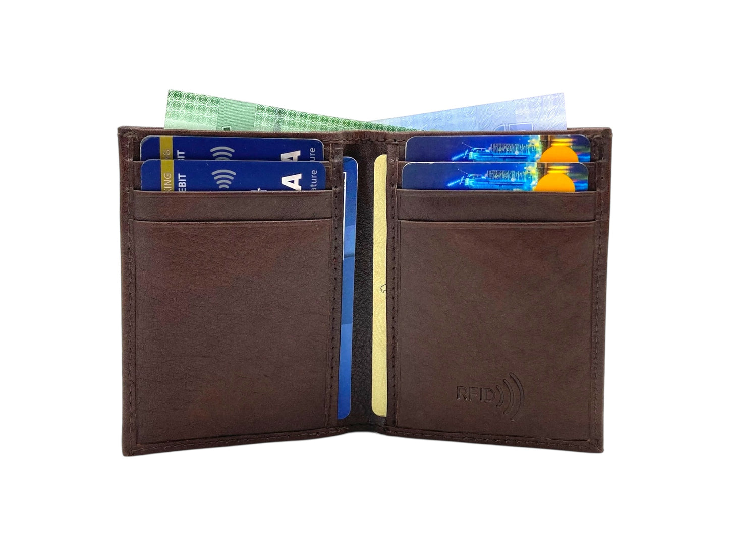 Slim Bifold Cards & Cash Wallet # RFID 1977